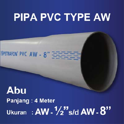 Pipa PVC Tipe AW Abu