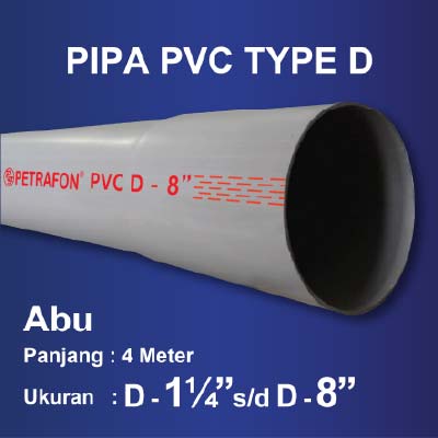 Pipa PVC Tipe D Abu