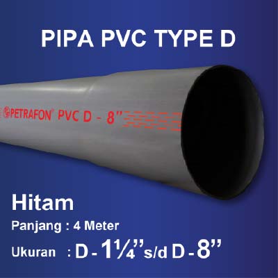Pipa PVC Tipe D Hitam